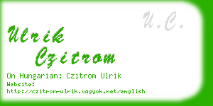 ulrik czitrom business card